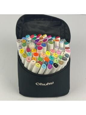 Ohuhu Art Markers 70 Colors Set  Alcohol Ink From Japan In Great Condition